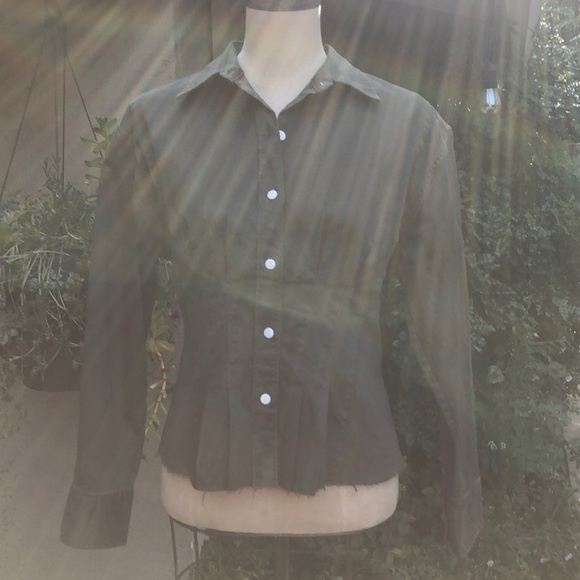 CURRENT Elliott cotton twill pintucked shirt - Picture 6 of 8